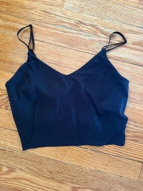 Black Women's V-Neck Cropped Tank Top New